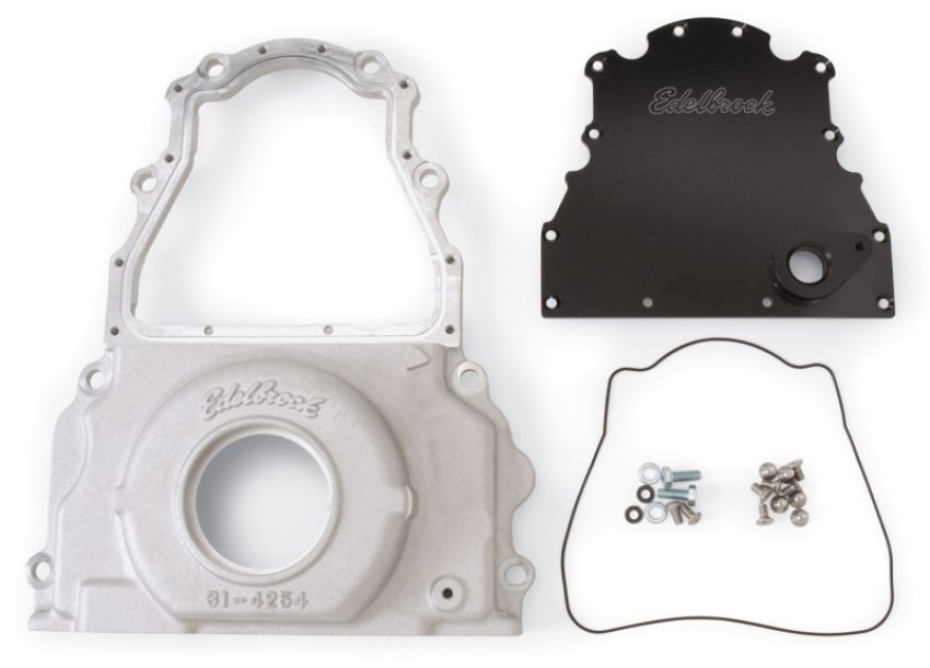 EDELBROCK EDE4255 GM Timing Cover - LS Series - 2pc.