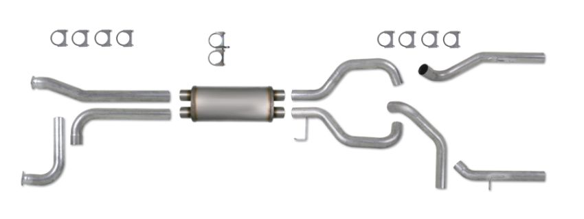 Diamond Eye Performance K3522A Diamond Eye KIT 3-1/2in CB SPLIT DUAL GAS AL: NISSAN TITAN 5.6L 07-10