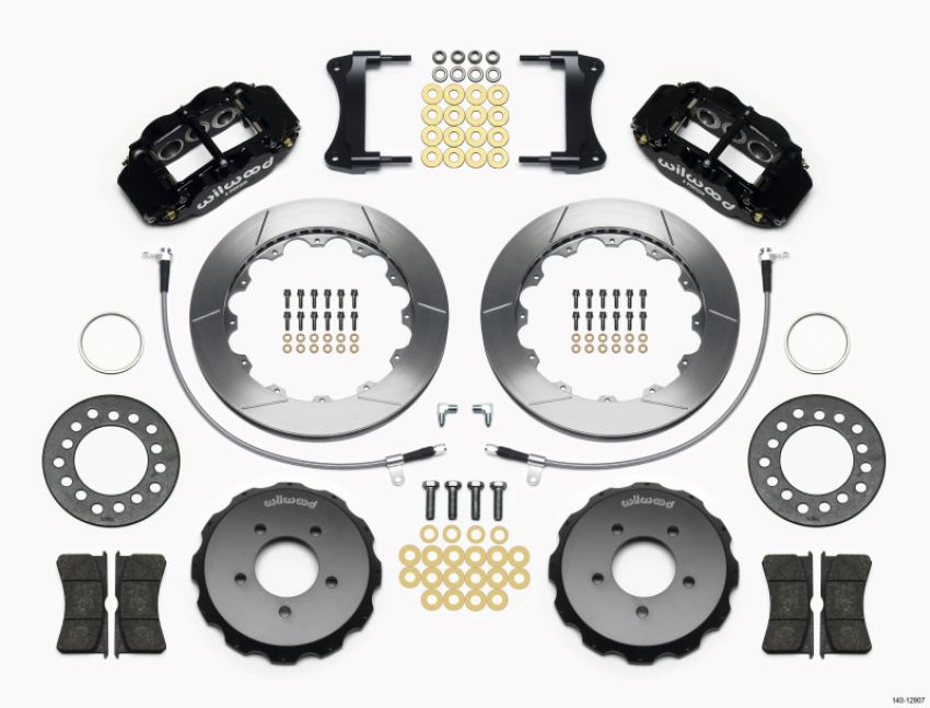 Wilwood 140-12907 Narrow Superlite 6R Front Hat Kit 12.88in 2005-Up Mazda Miata w/ Lines