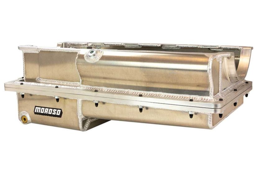 Moroso 20380 Brodix 5.00in Bore BBC 2 Piece Wet Sump Aluminum Oil Pan