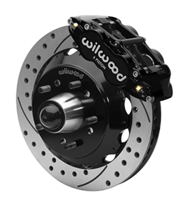Wilwood 140-15941-D Superlite 6R Front Brake Kit for 63-87 Chevy C10 Prospindle 13.06 in Diameter Black Calipers