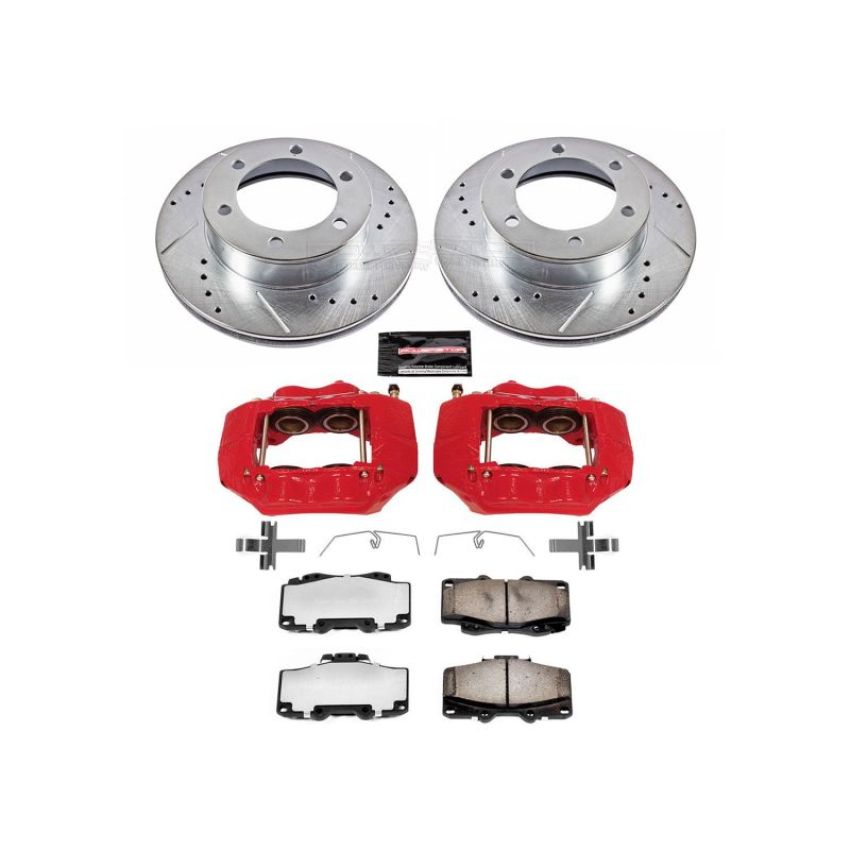 PowerStop KC1233A-36 Z36 Truck and SUV Ceramic Brake Pad, Drilled & Slotted Rotor, and Caliper Kit