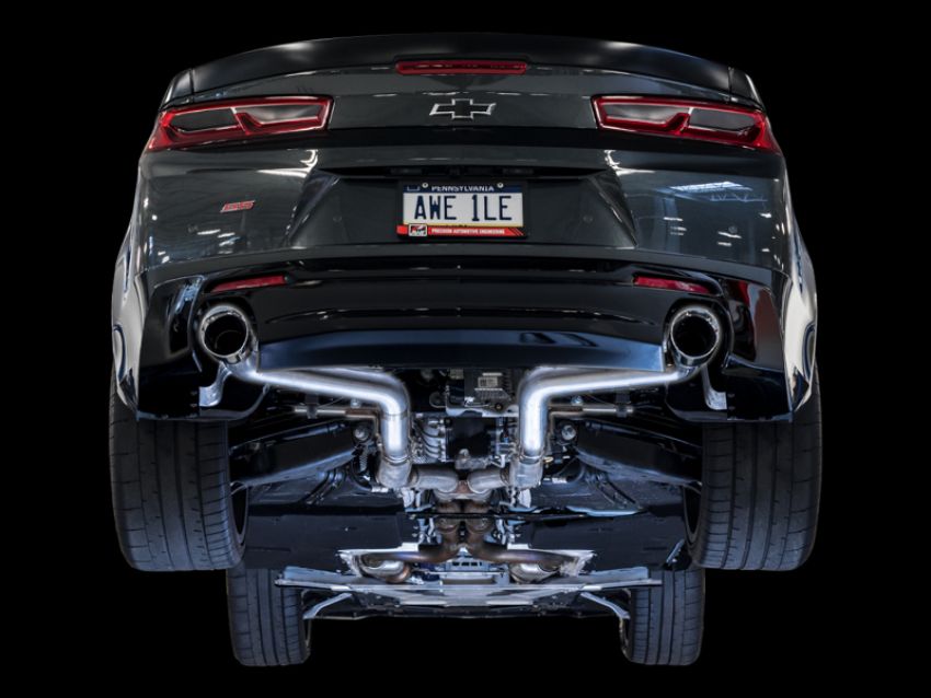 AWE Tuning 3020-32049 16-19 Chevrolet Camaro SS Axle-back Exhaust - Track Edition (Chrome Silver Tips)