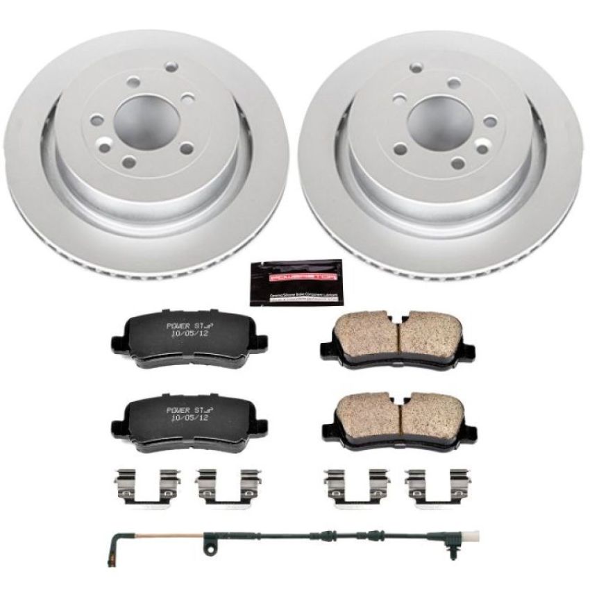 PowerStop CRK6564 Genuine Geomet Coated Rotor and Carbon-Fiber Ceramic Brake Pad Kit
