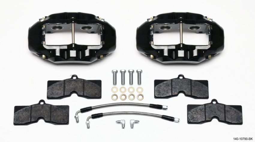 Wilwood 140-10790-BK D8-4 Rear Caliper Kit Black Corvette C2 / C3 65-82