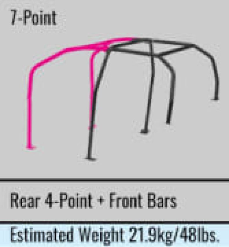 Cusco 692 265 L D1 Chromoly 4/5-Pssgr 7-PT DASH-THRU Roll Cage Subaru GRB STi 08-14 (S/O/No Cancel)  BLUE