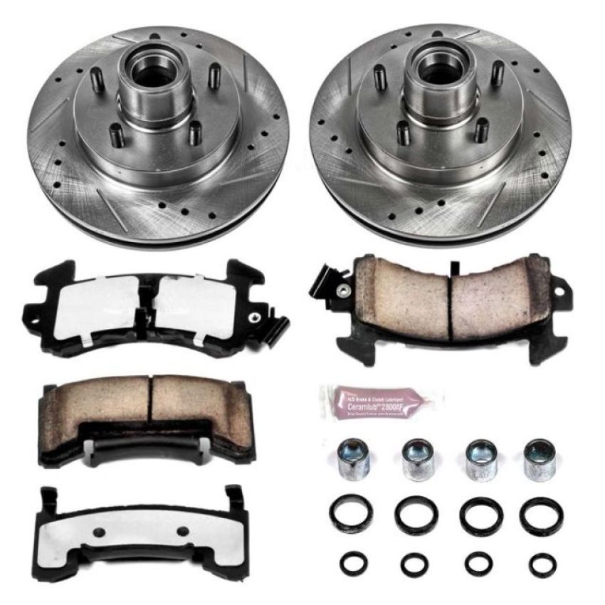 PowerStop K1482-36 Z36 Truck and SUV Carbon-Fiber Ceramic Brake Pad and Drilled & Slotted Rotor Kit