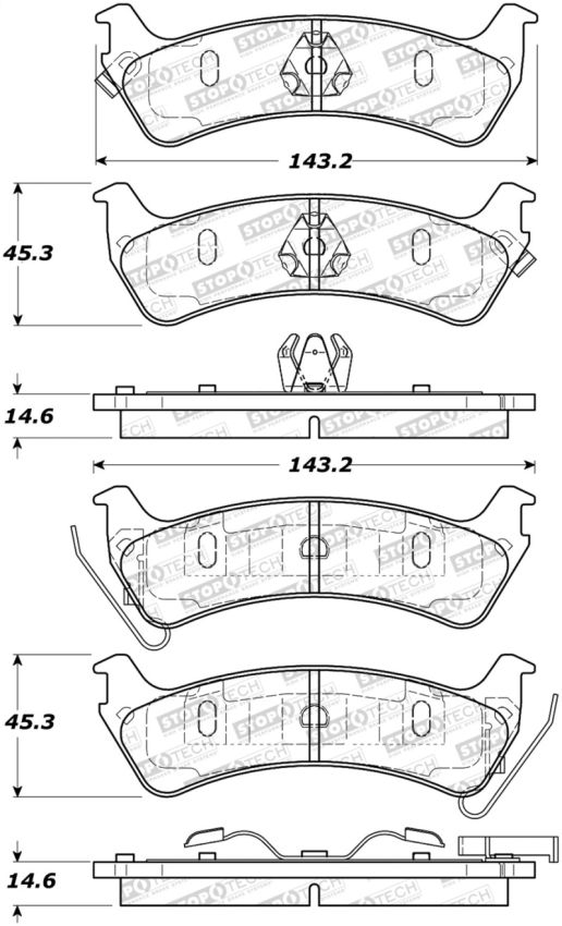 Stoptech 308.06660 Street Brake Pads