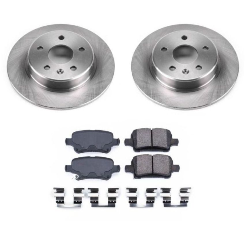 PowerStop KOE7720 OE Stock Replacement Low-Dust Ceramic Brake Pad and Rotor Kit