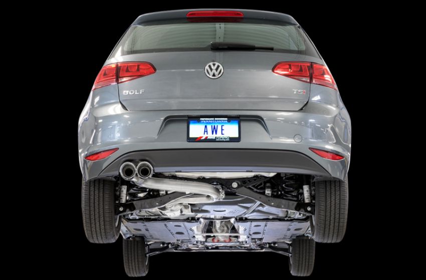 AWE Tuning 3020-23022 VW MK7 Golf 1.8T Track Edition Exhaust w/Diamond Black Tips (90mm)