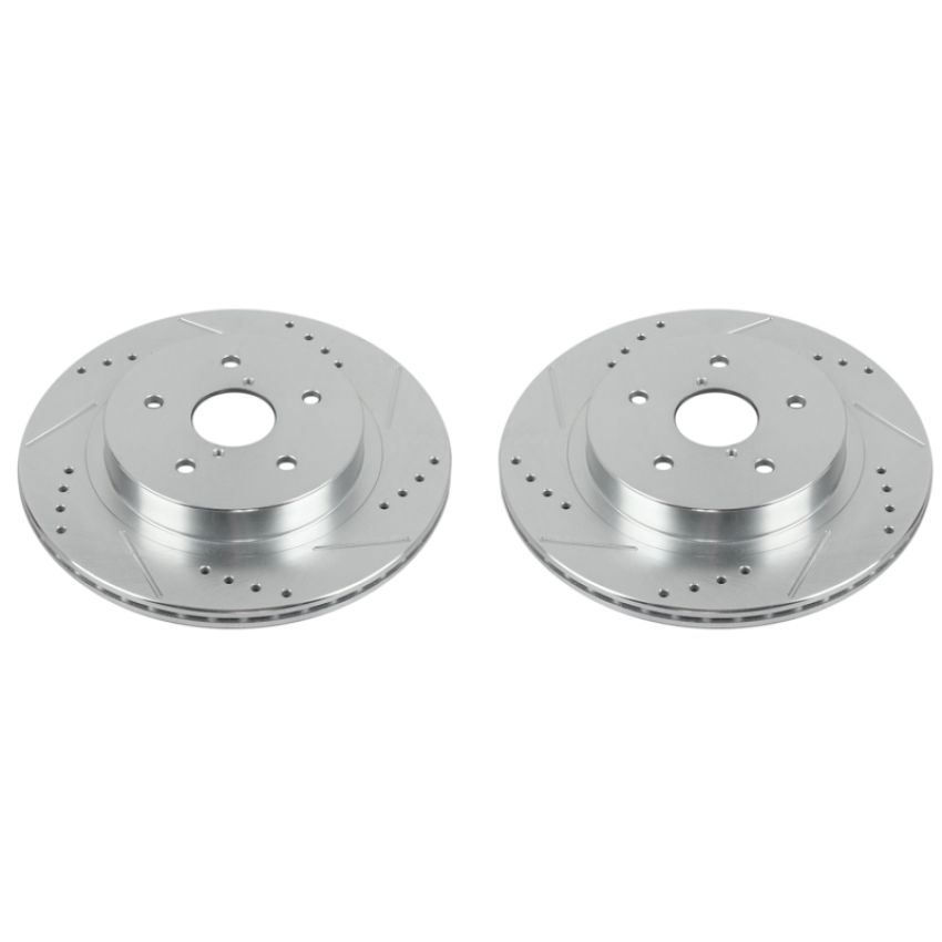PowerStop JBR1718XPR PowerStop Evolution Performance Drilled, Slotted & Plated Brake Rotor Pair