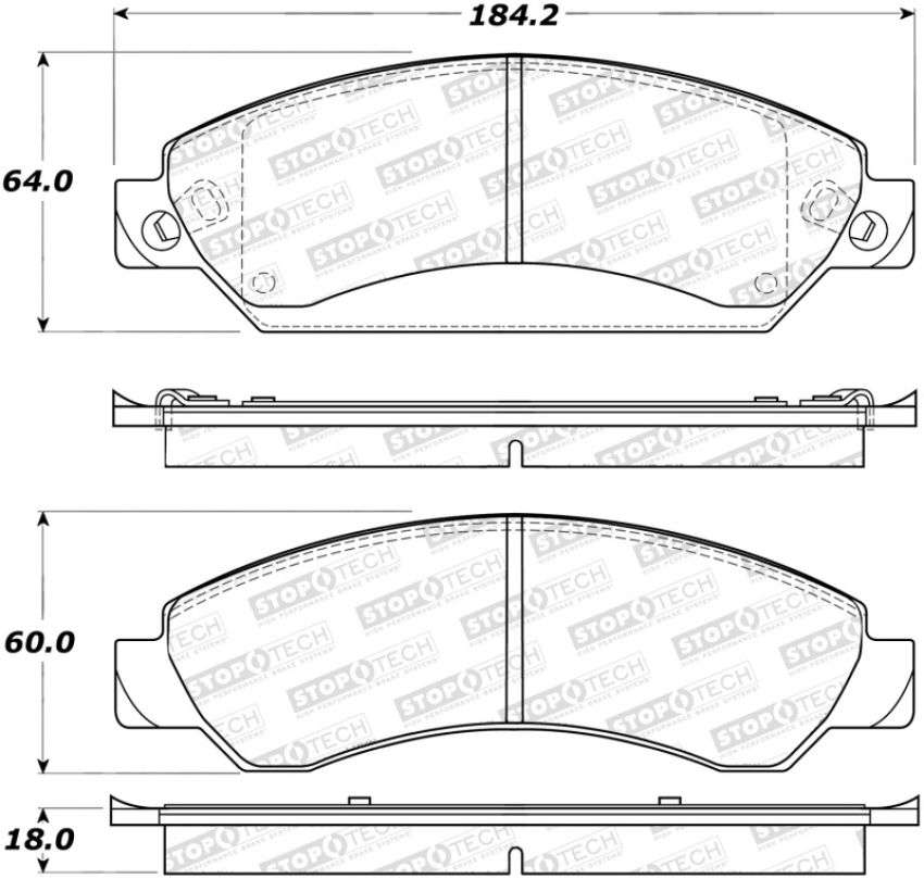 Stoptech 308.10920 Street Brake Pads