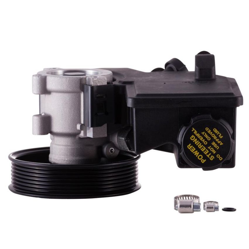 PWR STEER 60-5077PR New Power Steering Pump With Pulley and Reservoir