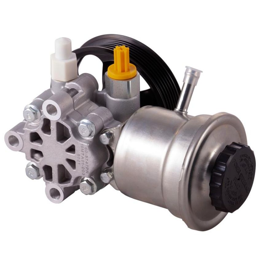 PWR STEER 60-5747PR New Power Steering Pump With Pulley and Reservoir