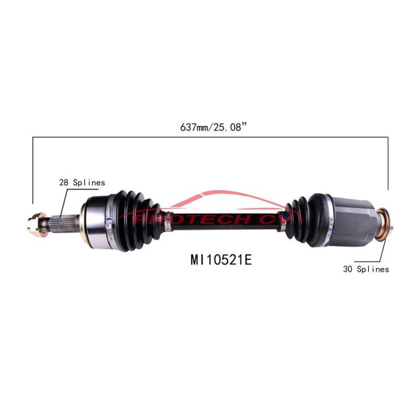 PROTECH AXLES MI10521E CV Axle Assembly