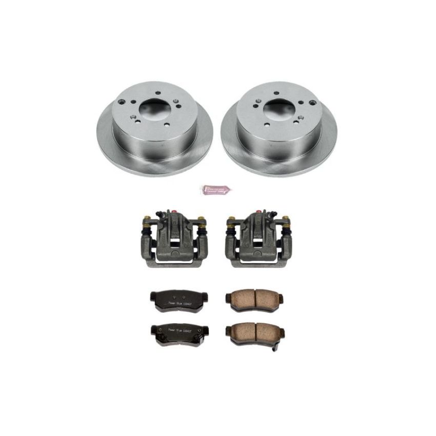 PowerStop KCOE5213 OE Stock Replacement Low-Dust Ceramic Brake Pad, Rotor and Caliper Kit