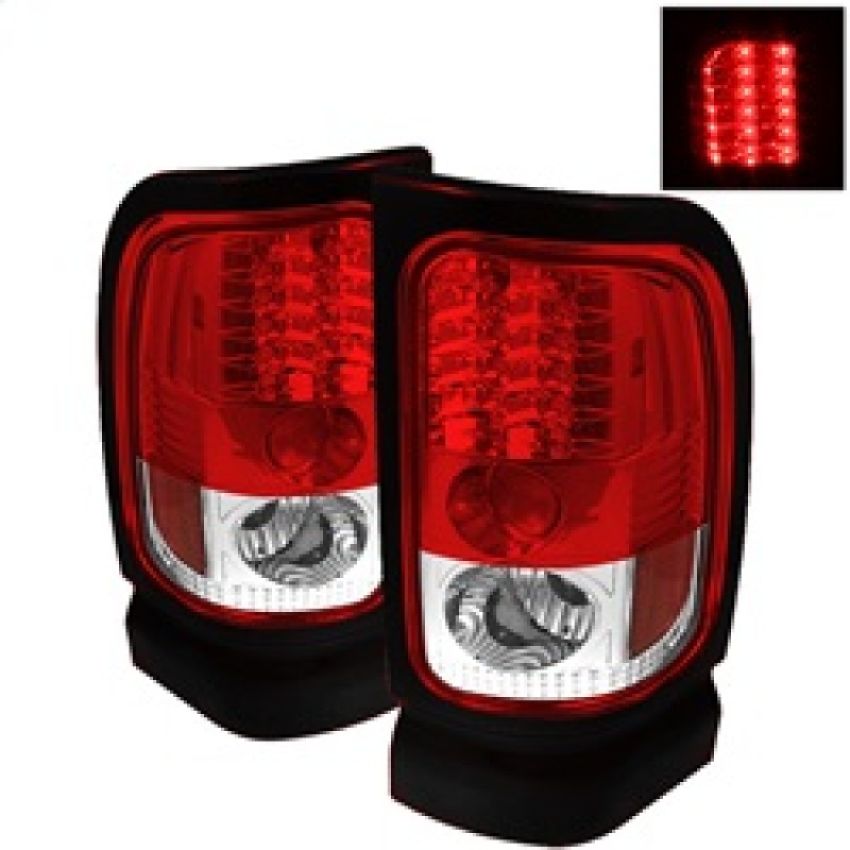 SPYDER 5002716 LED Tail Lights - Red Clear
