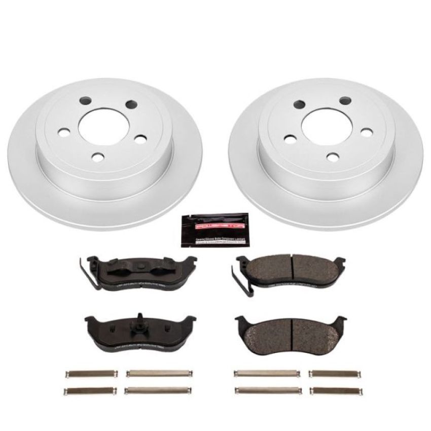 PowerStop CRK2197 Genuine Geomet Coated Rotor and Low-Dust Ceramic Brake Pad Kit