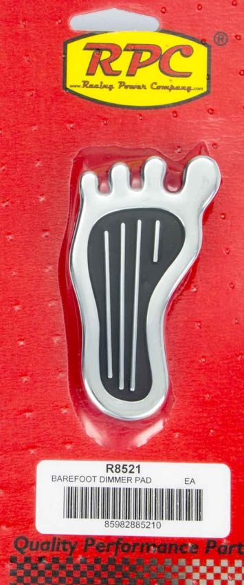 RACING POWER CO-PACKAGED RPCR8521 Dimmer Pad Barefoot Chrome Steel