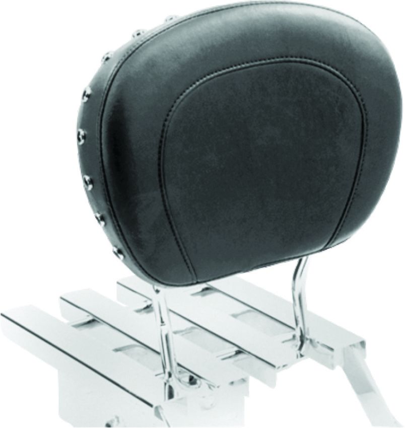 Mustang Motorcycle 75320 Mustang Harley FL Touring Sissy Bar Pad (12x9) w/Blk Pearl Studs - Black