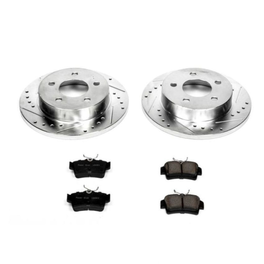 PowerStop K1303 Z23 Daily Driver Carbon-Fiber Ceramic Brake Pad and Drilled & Slotted Rotor Kit