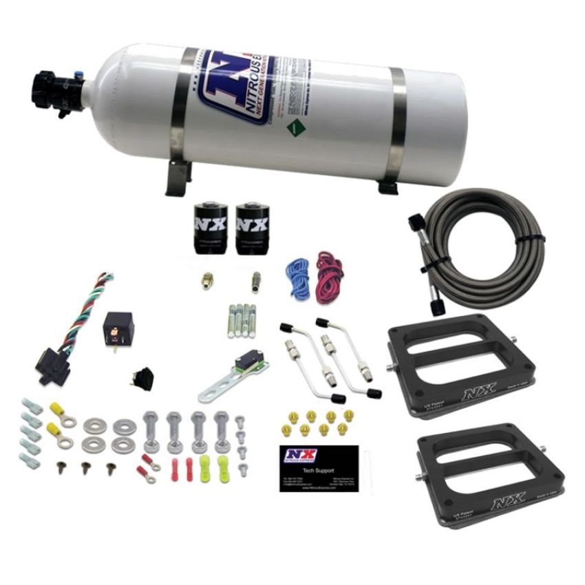 Nitrous Express 30270-15 DUAL/Dominator/GASOLINE (50-100-150-200-250-300HP) WITH 15LB BOTTLE