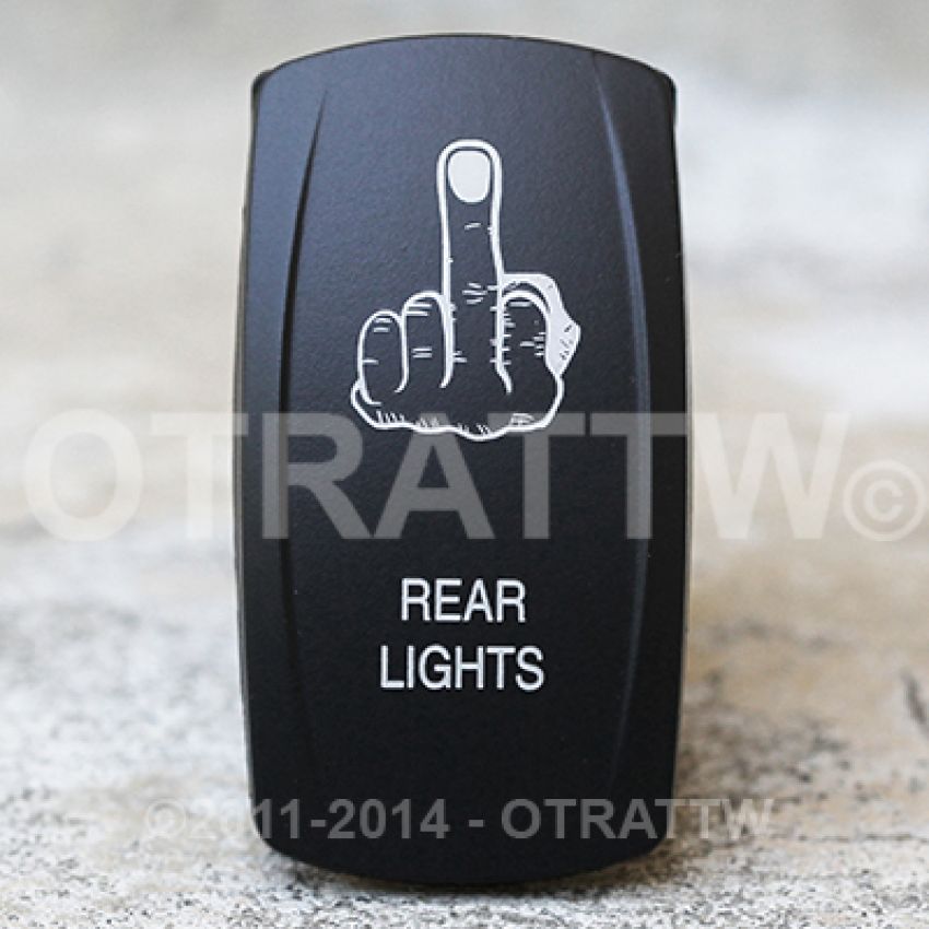 SPOD 860565 Rocker Rear Lights using middle finger graphic Switch
