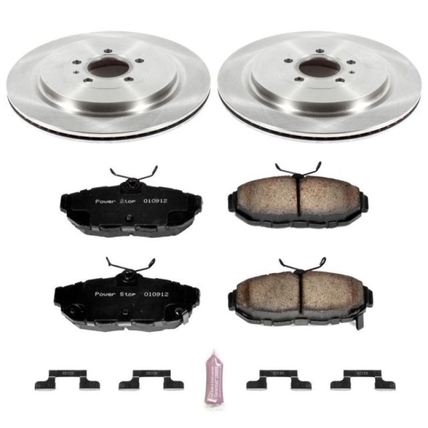PowerStop KOE6402 OE Stock Replacement Low-Dust Ceramic Brake Pad and Rotor Kit