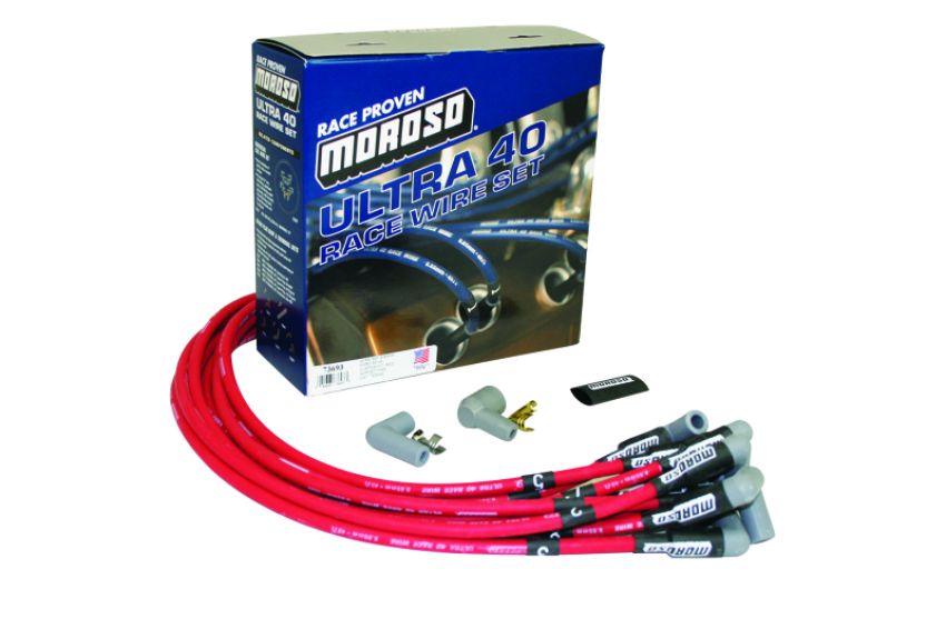 Moroso 73693 Ford 351W Ignition Wire Set - Ultra 40 - Unsleeved - HEI - Red