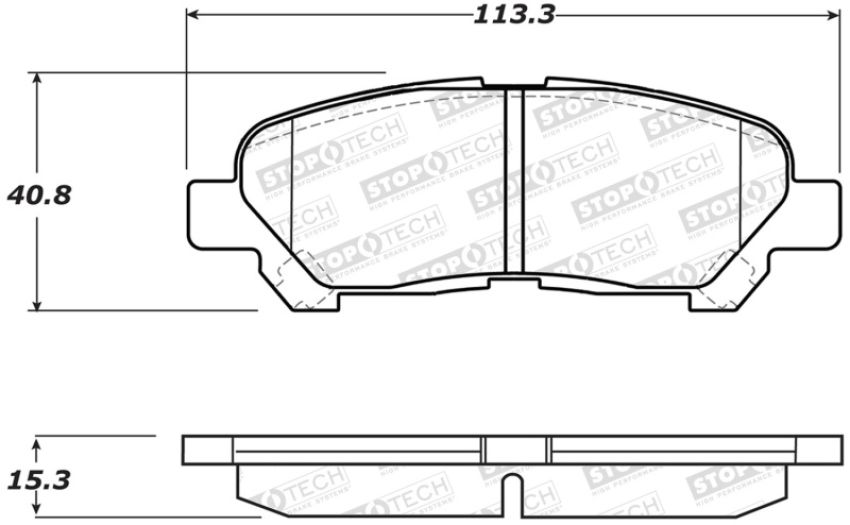 Stoptech 308.13250 Street Brake Pads - Front