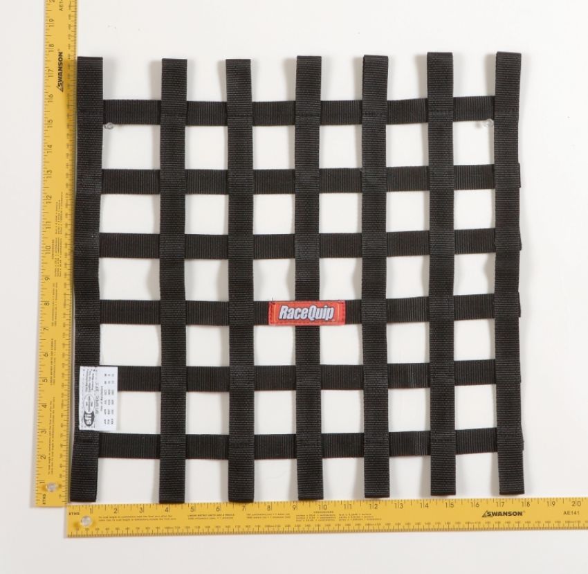 Racequip 726003 Black 18 X 18 SFI Ribbon Net