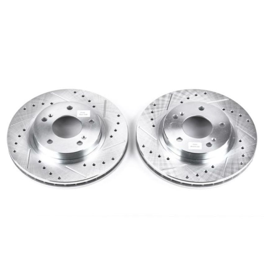 PowerStop JBR918XPR PowerStop Evolution Performance Drilled, Slotted & Plated Brake Rotor Pair