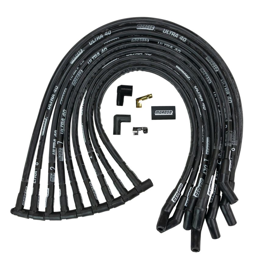 MOROSO MOR73822 Ultra 40 Plug Wire Set - Black