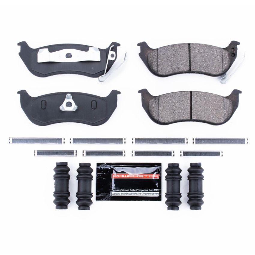 PowerStop Z23-981 PowerStop - Z23 Daily Driver Carbon-Fiber Ceramic Brake Pads with Hardware Kit