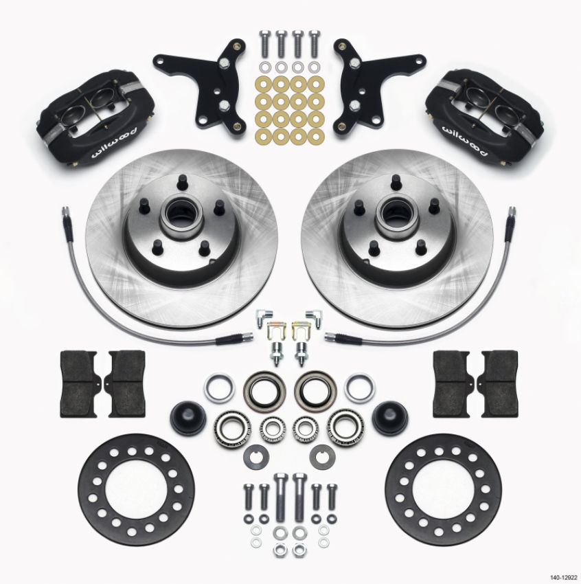 Wilwood 140-12922 Forged Dynalite Front Kit 11.28in 1 PC Rotor&Hub Ford 1954-1956
