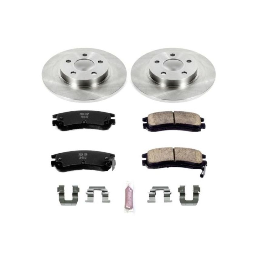 PowerStop KOE1566 OE Stock Replacement Low-Dust Ceramic Brake Pad and Rotor Kit