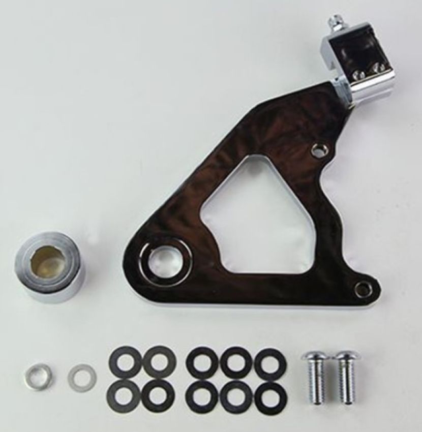 Wilwood 250-8036 Caliper Mounting Kit Chrome w/Bracket GP310 2000-Present Softail