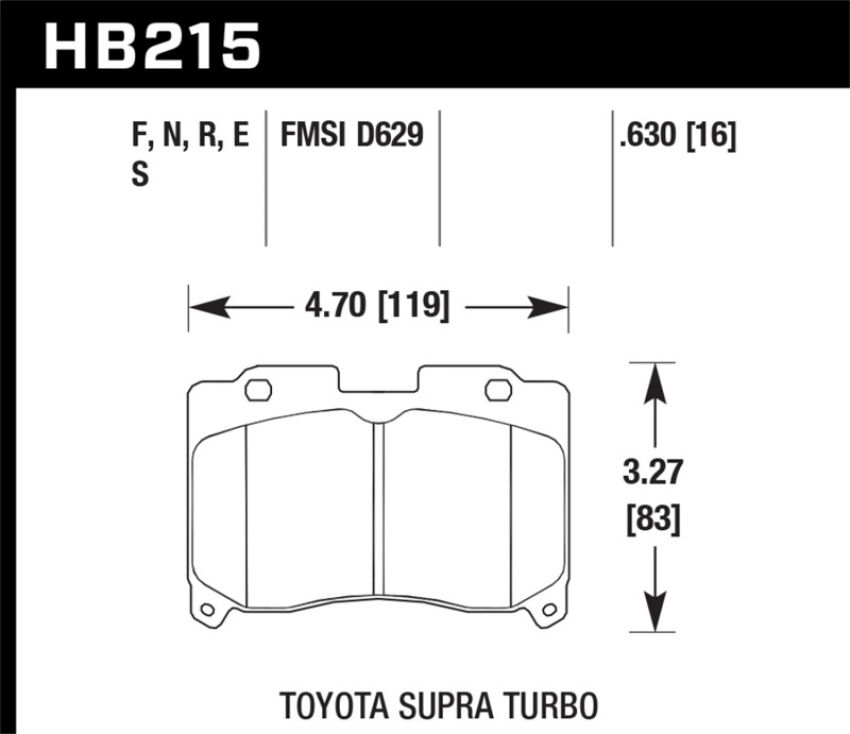 Hawk Performance HB215F.630 HPS Disc Brake Pad