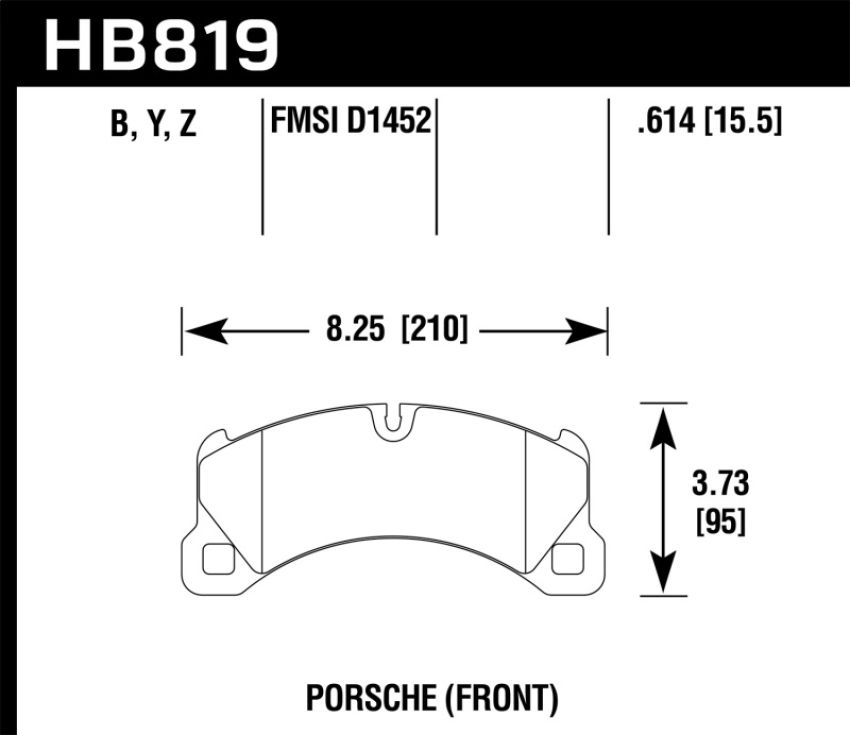 Hawk Performance HB819B.614 HPS 5.0 Disc Brake Pad
