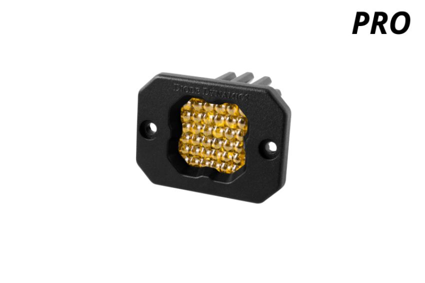 Diode Dynamics DD6478S Stage Series C1 LED Pod Pro - Yellow Flood Flush ABL Each
