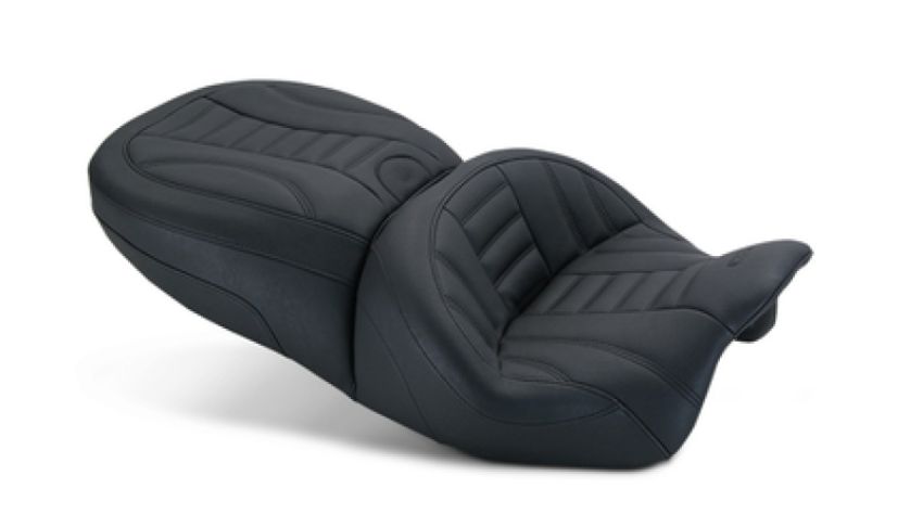 Mustang Motorcycle 79596 Mustang 15-21 Harley Freewheeler Standard Touring Forward Deluxe 1PC Seat - Black