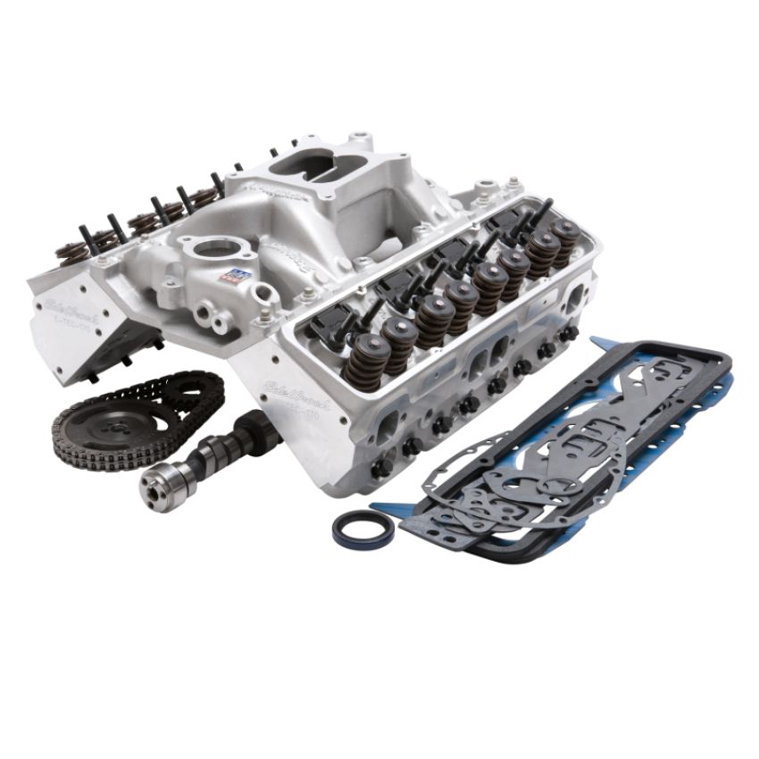 Edelbrock 2097 435Hp Total Power Package Top-End Kit for Use On 1987 And Later SB-Chevy w/ Oe Lifters