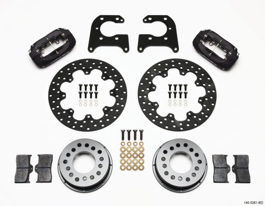 Wilwood 140-0261-BD Forged Dynalite Rear Drag Kit Drilled Rotor Big Ford 2.36in Offset