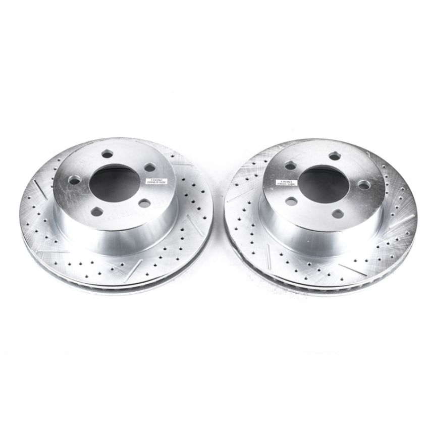 PowerStop AR8745XPR PowerStop Evolution Performance Drilled, Slotted & Plated Brake Rotor Pair