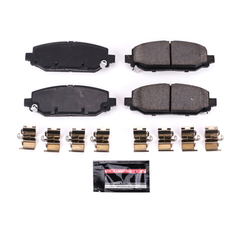PowerStop Z23-6004 PowerStop - Z23 Daily Driver Carbon-Fiber Ceramic Brake Pads with Hardware Kit