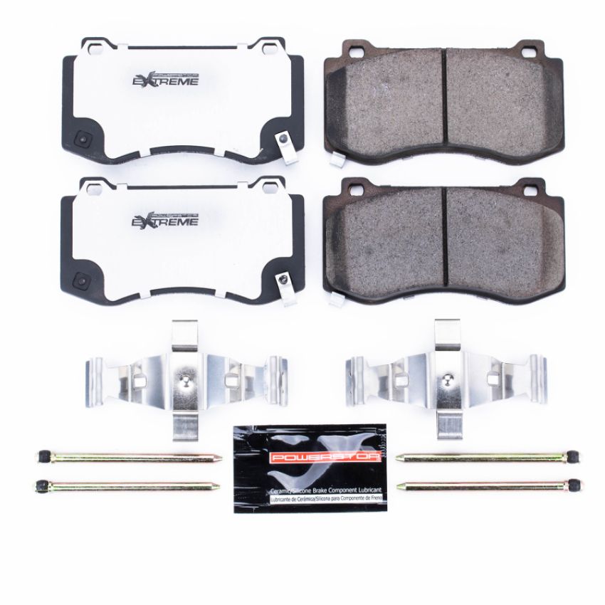 PowerStop Z26-1298 PowerStop - Z26 Performance Carbon-Fiber Ceramic Brake Pads with Hardware Kit