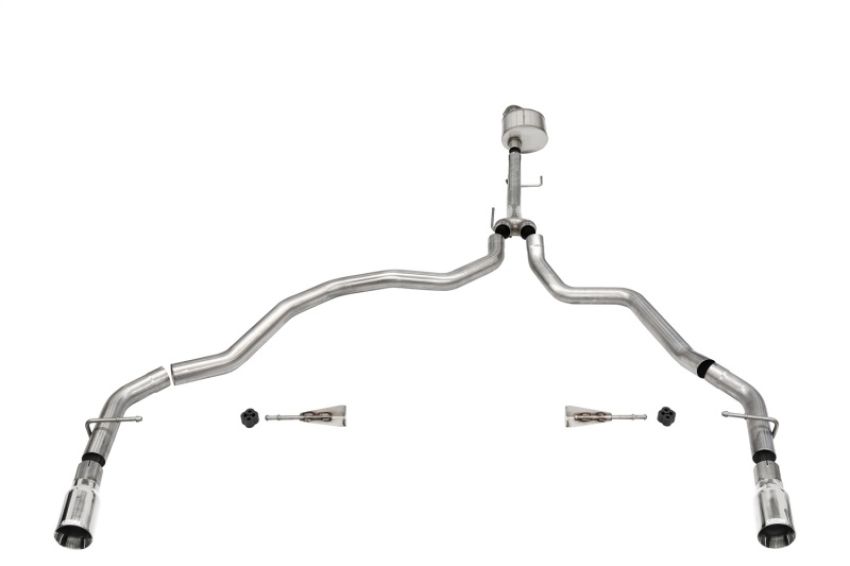 CORSA Performance 21143 Corsa 2021-2024 Ford F-150 Regular Cab/6.5in Bed 5.0L V8 Xtreme Cat-Back Dual Rear Exit-Polished