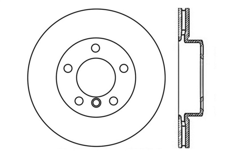 Stoptech 128.34108L Drilled Sport Brake Rotor