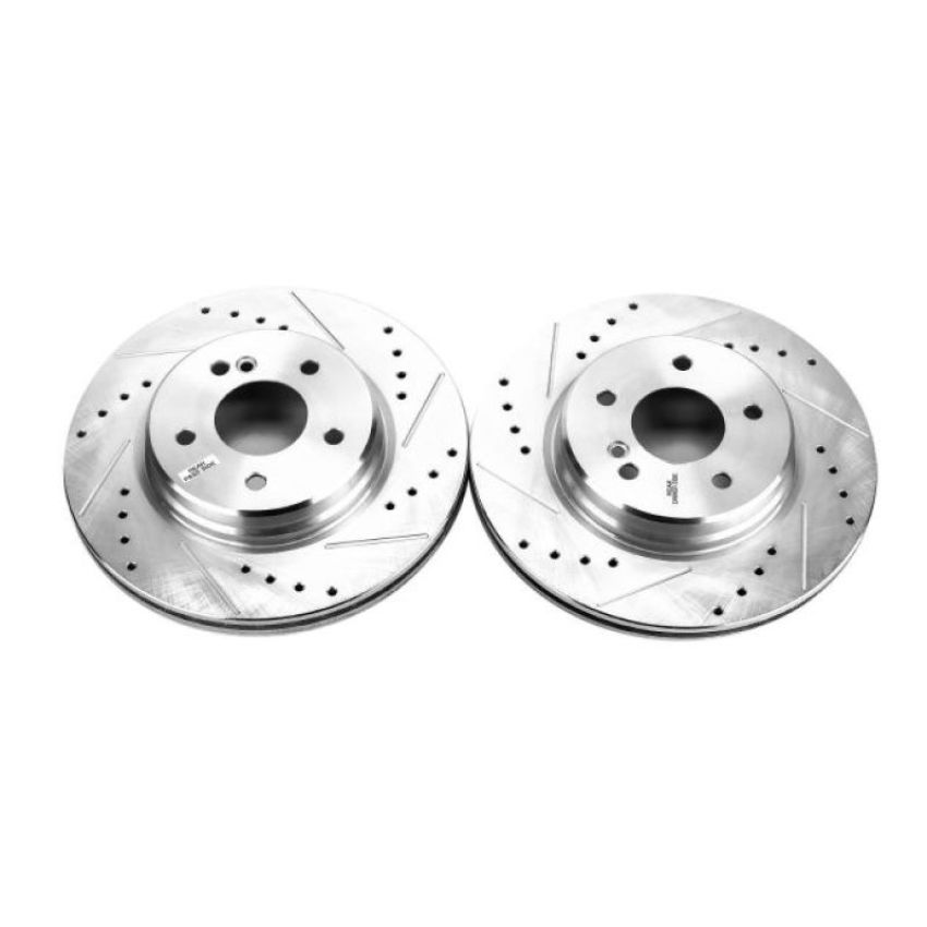 PowerStop EBR808XPR PowerStop Evolution Performance Drilled, Slotted & Plated Brake Rotor Pair