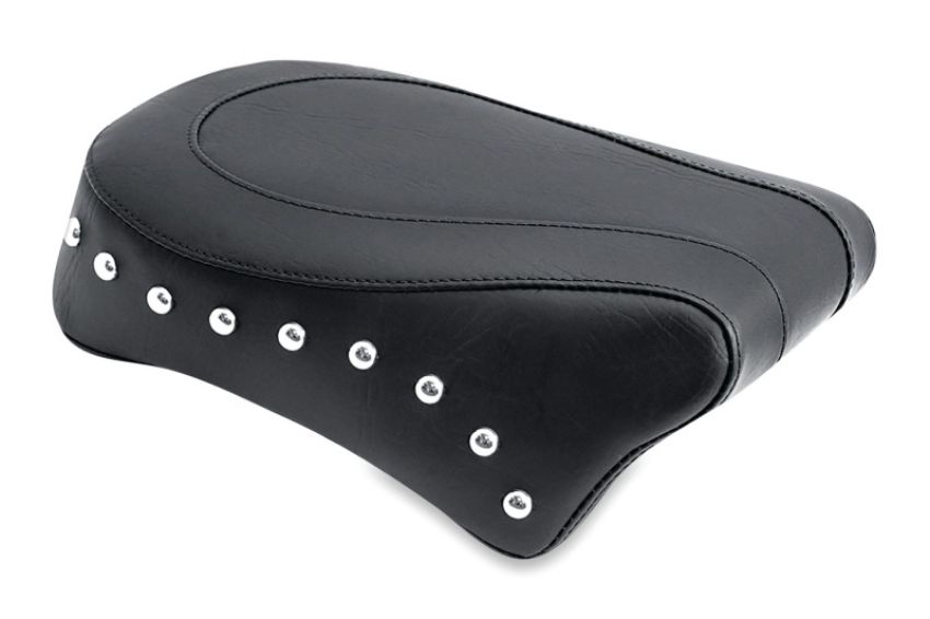 Mustang Motorcycle 76108 Mustang 06-17 Harley Dyna Standard Touring Passenger Seat w/Studs - Black